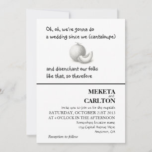 Invitación a una boda cantaloupe única