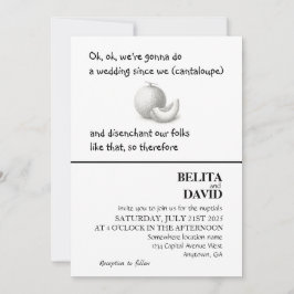 Invitación a una boda cantaloupe única