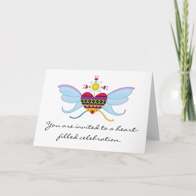 Invitación a una boda cardíaca en ucraniano (Anverso)