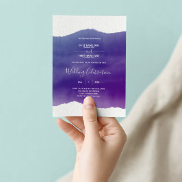 Invitación a una boda color morado