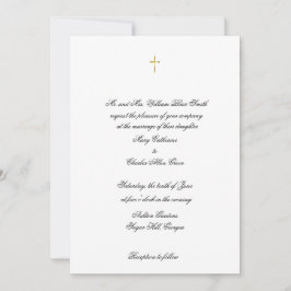 Invitación a una boda cruzada simple, bautizos,