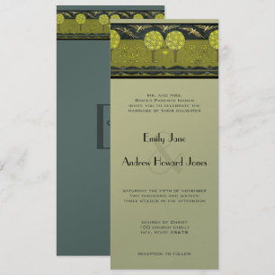 Invitación a una boda de aves de la época Art Nouv