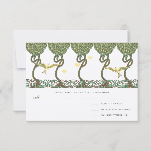 Invitación a una boda de aves de la época de la hu (Anverso)