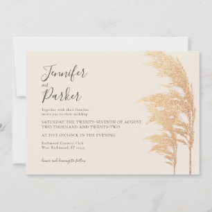 Invitación a una boda de carpintería rústica con b
