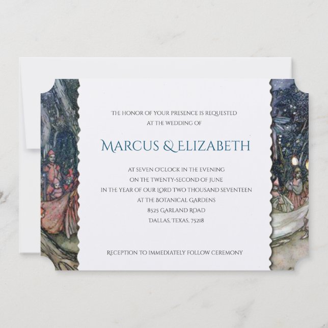 Invitación a una boda de ensueño de verano (Reverso)