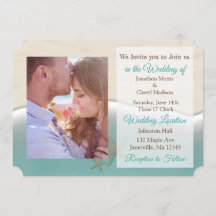 Invitación a una boda de fotos con temas de playa