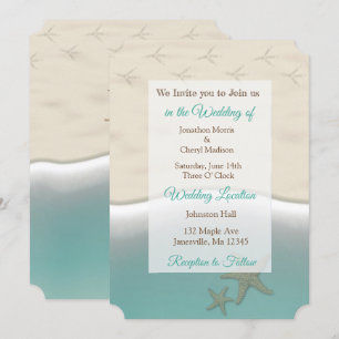 Invitación a una boda de fotos con temas de Sandy