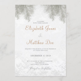 Invitación a una boda de invierno para el Boda for