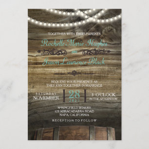 Invitación a una boda de invierno rústica