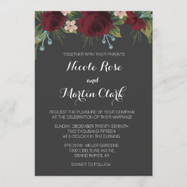 Invitación a una boda de invierno rústica