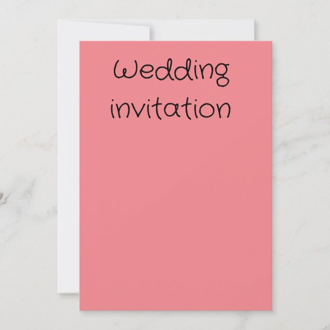 Invitación a una boda de salmón y melocotón (Anverso)