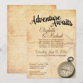 Invitación a una boda de viaje de aventura