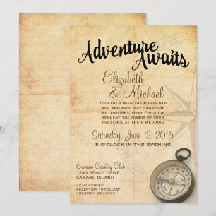Invitación a una boda de viaje de aventura
