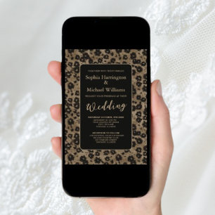 Invitación a una boda digital elegante y floral mo