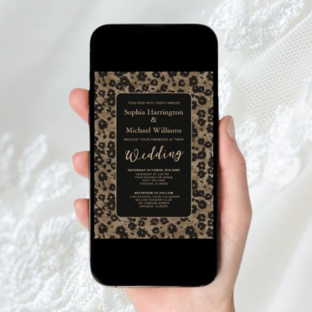 Invitación a una boda digital elegante y floral mo (Subido por el creador)