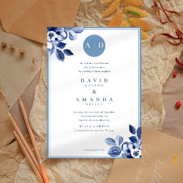 Invitación a una boda elegante con flores de la ma