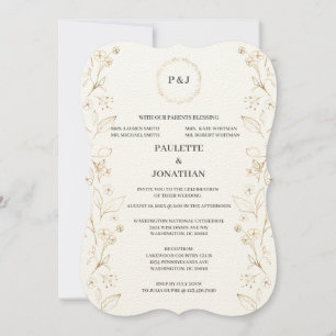 Invitación a una boda elegante con motivo de la li