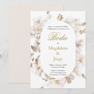 Invitación a una boda elegante española