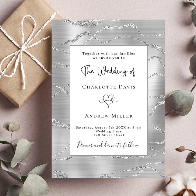 Invitación a una boda elegante y blanca (Subido por el creador)