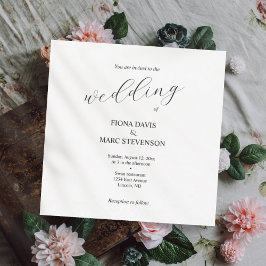 Invitación a una boda elegante y sencilla