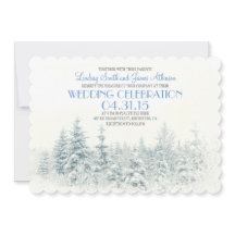 Invitación a una boda en invierno blanco