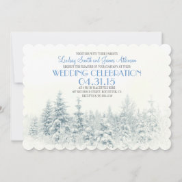 Invitación a una boda en invierno blanco
