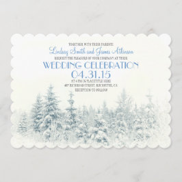 Invitación a una boda en invierno blanco