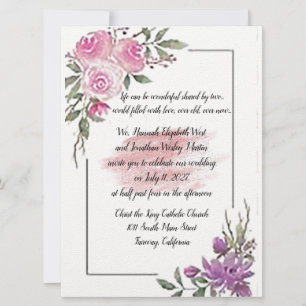 Invitación a una boda encantadora compartida