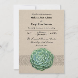 Invitación a una boda exitosa y rústica