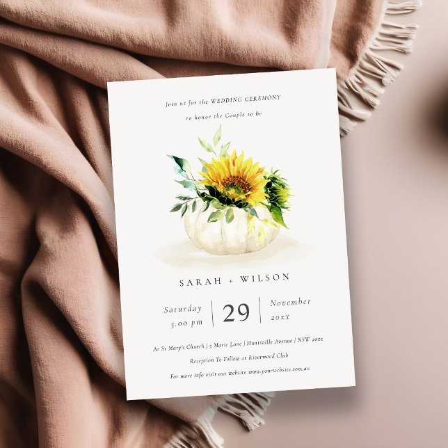 Invitación a una boda floral de calabaza de giraso (Subido por el creador)