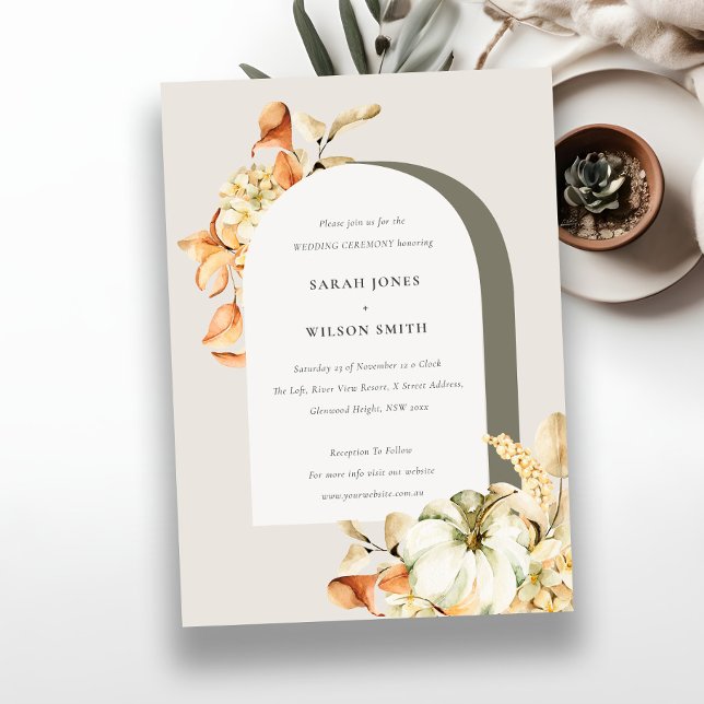 Invitación a una boda floral en el Arco de Calabaz (Subido por el creador)