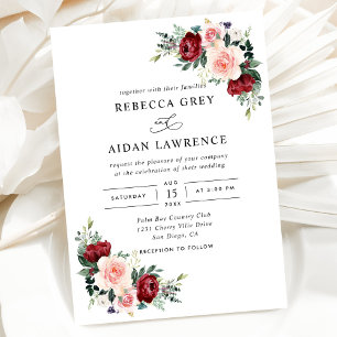 Invitación a una boda floral en Rubor en Borgoña