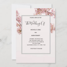 Invitación a una boda floral romántica y moderna