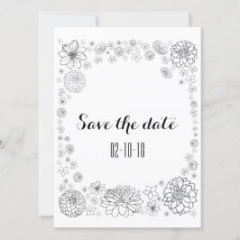 Invitación a una boda floral rústica y personaliza