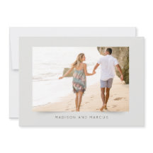 Invitación a una boda fotográfica moderna y elegan