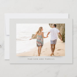 Invitación a una boda fotográfica moderna y elegan