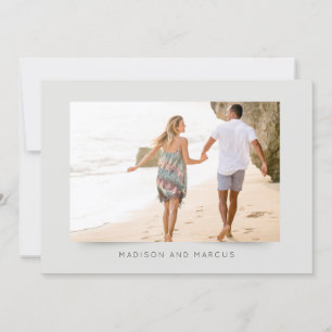 Invitación a una boda fotográfica moderna y elegan