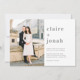 Invitación a una boda fotográfica Nupcial moderna