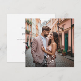 Invitación a una boda fotográfica personalizada y 