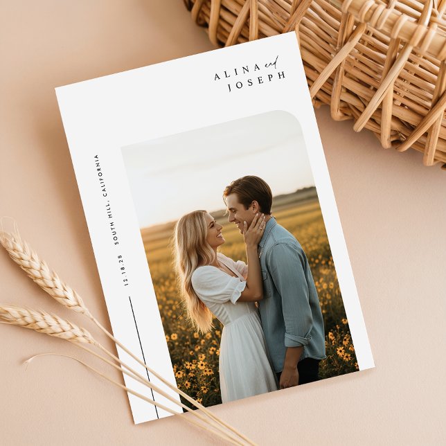 Invitación a una boda fotográfica simple | Minimal (Subido por el creador)