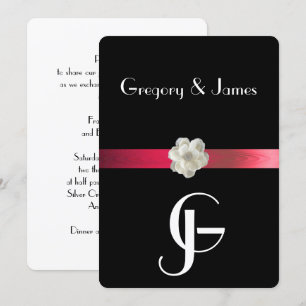 Invitación a una boda gay/lesbiana de color negro 