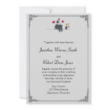 Invitación a una boda gay Personalizado de dos Gro