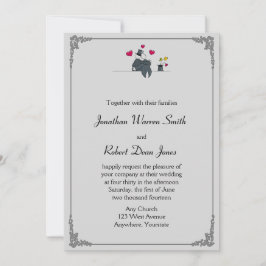 Invitación a una boda gay Personalizado de dos Gro