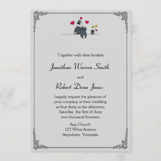 Invitación a una boda gay Personalizado de dos Gro