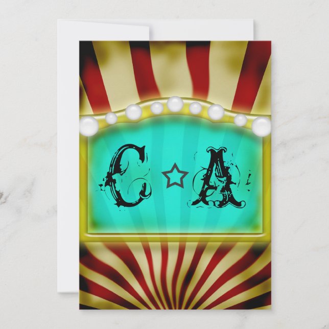 Invitación a una boda importante en el circo vinta (Anverso)