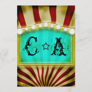 Invitación a una boda importante en el circo vinta