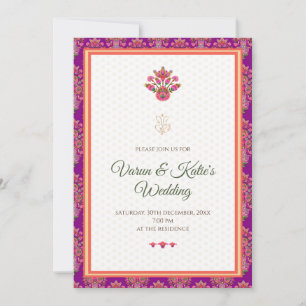 Invitación a una boda india como invitación hindú