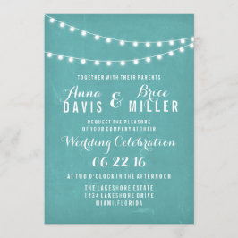 Invitación a una boda ligera de cuerdas de verano