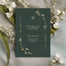 Invitación a una boda lujosa y verde