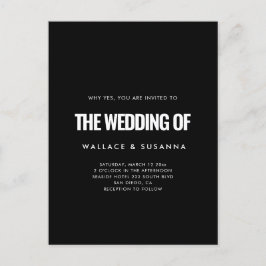 Invitación a una boda minimalista